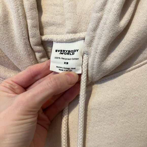 Everybody World Cream Hoodie Size XS - Picture 3 of 4